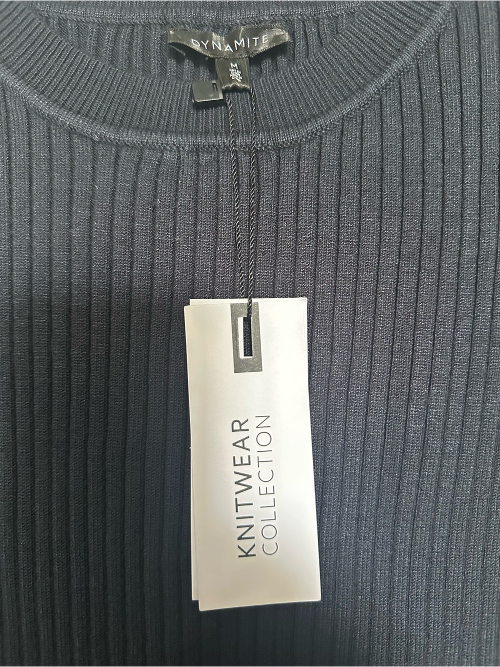 Sleeveless Navy Ribbed Top - Picture 4 of 5
